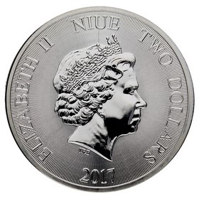 Moneda Niue 2 Dollars Panda Plata 2017 1 oz