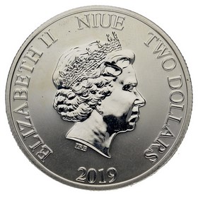 Moneda Niue 2 Dollars Año del Cerdo Plata 2019 1 oz