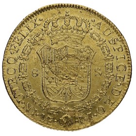 Moneda Perú 8 Escudos Oro 1797 Lima IJ 26,85 g