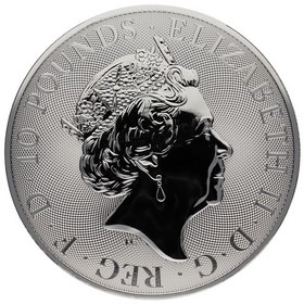 Moneda Reino Unido 10 Pounds Unicornio de Escocia Plata 2019 10 oz
