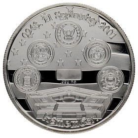 Medalla Memoria Atentados 11 Septiembre USA Plata 1oz