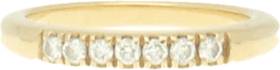 Sortija media alianza Oro Amarillo Diamantes talla brillante 0,14 Ct. 3,10 g