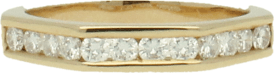 Sortija media alianza Oro Amarillo Diamantes talla brillante 0,36 Ct aprox. 3,40 g