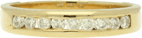 Sortija media alianza Oro Amarillo Diamantes talla brillante 0,27 Ct aprox. 3,80 g
