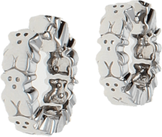 Pendientes criolla Oro Blanco y Diamantes . Joyería Tous. 7,23 g