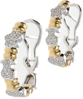 Pendientes criolla Bicolor y Diamantes. Joyería  Tous. 7,59 g