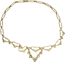 Gargantilla Oro Amarillo y Diamantes talla brillante. 43,37 g