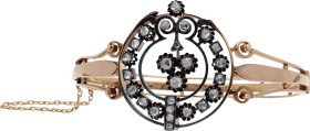Pulsera esclava Oro Amarillo y Diamantes talla rosa 0,70 Ct aprox. 23,83 g