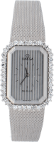 Reloj Longines Oro Blanco Pulsera señora. Diamantes talla brillante 1,76 Ct aprox. Mecanismo cuerda manual. Calibre 620. 74,69 g