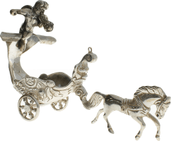 Decoración carroza Plata caballos. 99,99 g