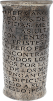 Decoración vaso ceremonial Plata tipo masón. 99,99 g
