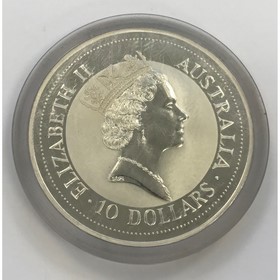 Moneda Australia 10 Dollars Kookaburra Plata 1992 10 oz