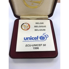 Moneda Bélgica 50 Ecu Oro 1996 1/2 oz