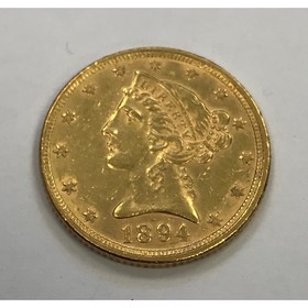 Moneda Estados Unidos 5 Dollars Oro 1894 8,36 g