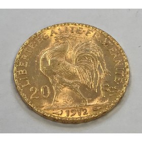 Moneda Francia 20 Francos Oro 1912 6,46 g