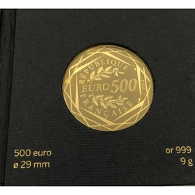 Moneda Francia 500 Euros Oro 2014 9 g
