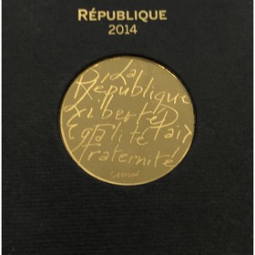 Moneda Francia 500 Euros Oro 2014 9 g