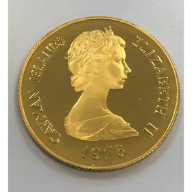 Moneda Islas Caimán 100 Dollars Oro 1978 22,68 g