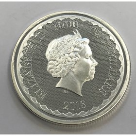 Moneda Niue 2 Dollars Doble Dragón Plata 2018 1 oz