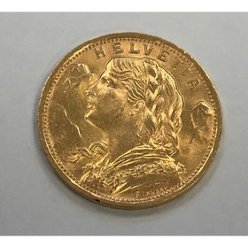 Moneda Suiza 20 Francos Oro 1935 6,44 g