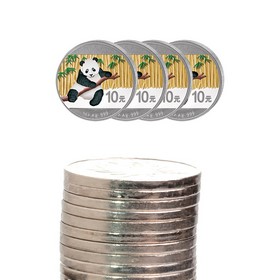 Lote de 10 Monedas de Plata (incluye 4 colored)