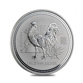 Moneda Australia Circulada Año del Gallo Plata 2005 1 Kg