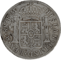 Moneda Carlos IIII 8 Reales Plata 1797 México FM 26,55 g