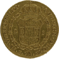 Moneda Carlos IIII 2 Escudos Oro 1801 Sevilla CN 6,65 g