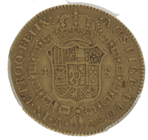 Moneda Carlos IIII 4 Escudos Oro 1796 Madrid MF