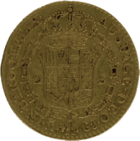 Moneda Fernando VII 2 Escudos Oro 1820 Madrid CJ 6,70 g
