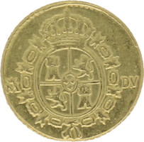 Moneda Carlos III 1/2 Escudo Oro 1787 Madrid DV 1,70 g