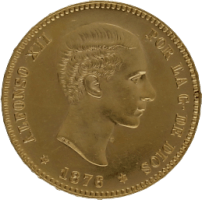 Moneda Alfonso XII 25 Pesetas Oro 1876 DEM 8,05 g