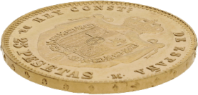 Moneda Alfonso XII 25 Pesetas Oro 1876 DEM 8,05 g