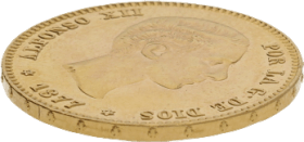 Moneda Alfonso XII 25 Pesetas Oro 1877 DEM 8,07 g
