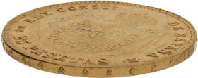 Moneda Alfonso XII 25 Pesetas Oro 1877 DEM 8,03 g