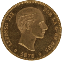 Moneda Alfonso XII 25 Pesetas Oro 1878 DEM 8,09 g