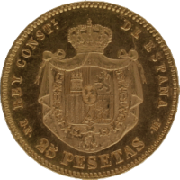 Moneda Alfonso XII 25 Pesetas Oro 1878 DEM 8,09 g