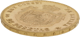 Moneda Alfonso XII 25 Pesetas Oro 1878 DEM 8,09 g