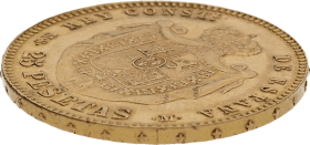 Moneda Alfonso XII 25 Pesetas Oro 1881 MSM 8,07 g