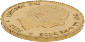Moneda Alfonso XII 25 Pesetas Oro 1881 MSM 8,05 g