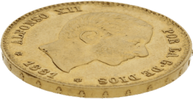 Moneda Alfonso XII 25 Pesetas Oro 1881 MSM 8,04 g