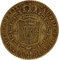 Moneda Carlos III 2 Escudos Oro 1788 Madrid M 6,68 g