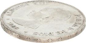 Moneda Alfonso XIII 5 Pesetas Plata 1898 MPM 24,75 g