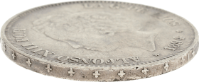 Moneda Alfonso XIII 5 Pesetas Plata 1894 PGV 24,83 g