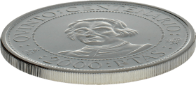 Moneda Juan Carlos I 2000 Pesetas Plata 1989 27 g