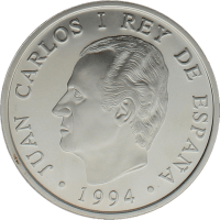 Moneda Juan Carlos I 2000 Pesetas Plata 1994 27 g