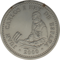Moneda Juan Carlos I 2000 Pesetas Plata 2000 27 g