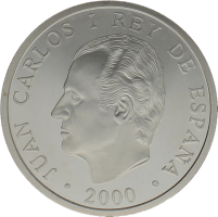 Moneda Juan Carlos I 2000 Pesetas Plata 2000 27 g