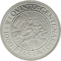 Moneda Juan Carlos I 1000 Pesetas Plata 1989 13,50 g