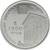Moneda Juan Carlos I 1000 Pesetas Plata 1998 13,50 g